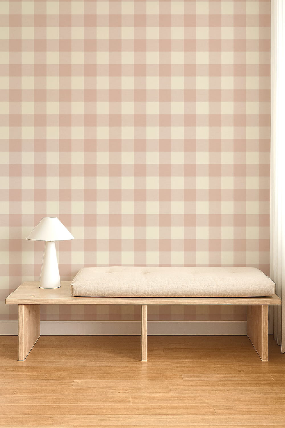 Tapete Central Check - Blush