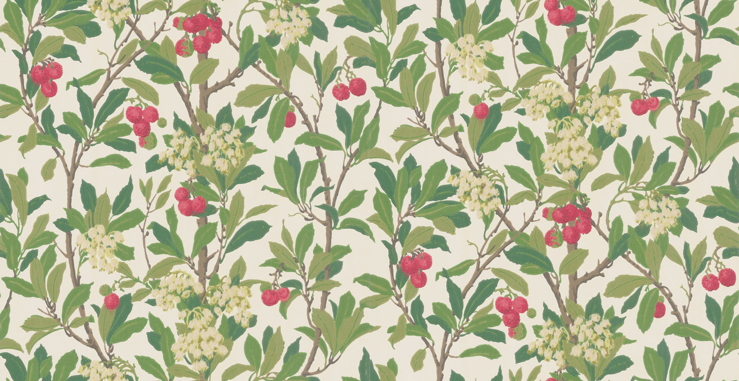 Tapete Strawberry Tree - Scarlet & Ivory