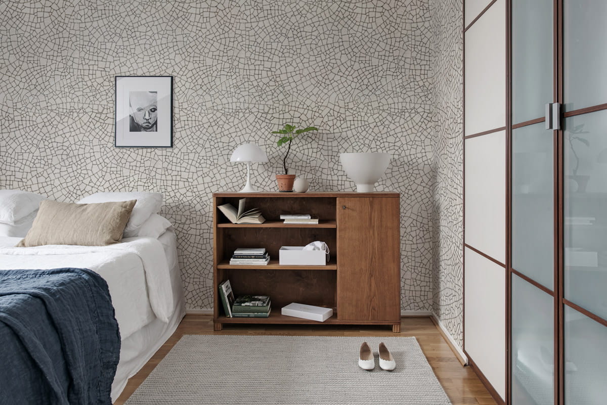 Wandbild Raku Crackle - Cream