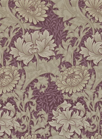 Tapete Chrysanthemum - Wine