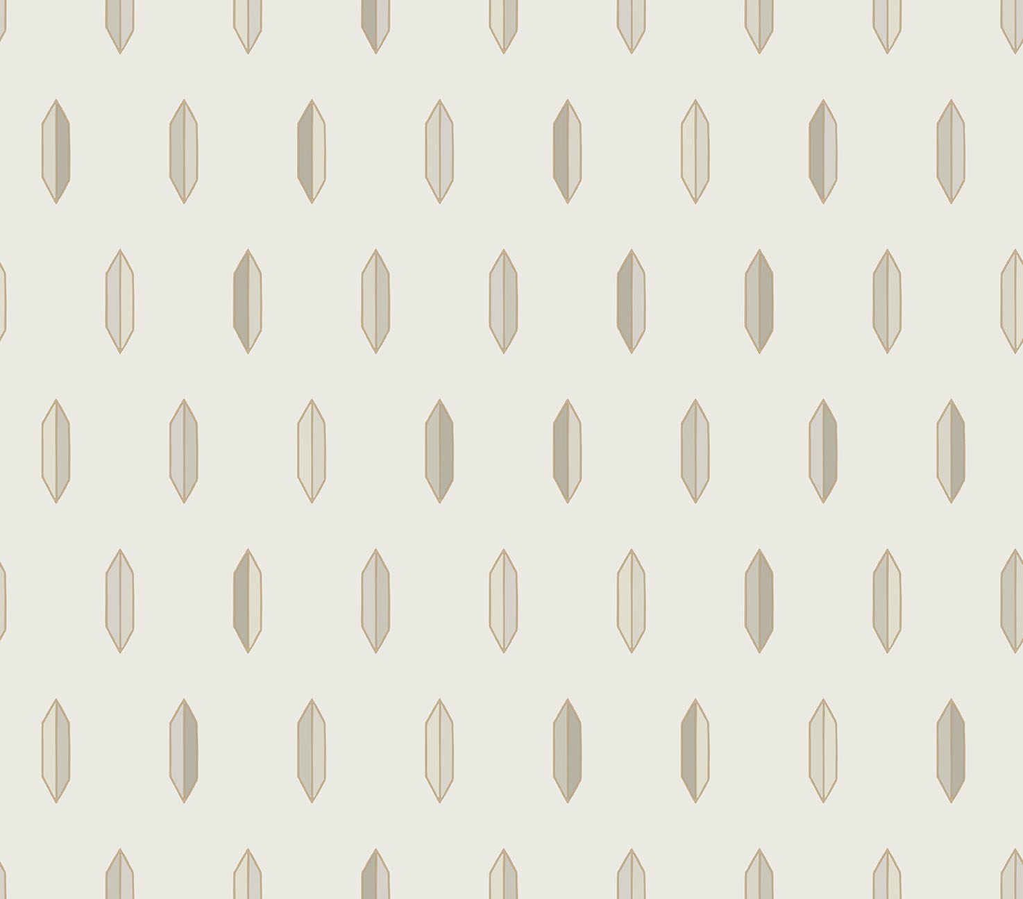 Wallpaper Inlay - Shell & Gold on Vanilla