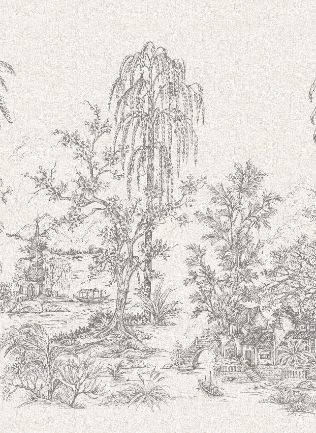 Wandbild Mandalay - White Black Panel 1
