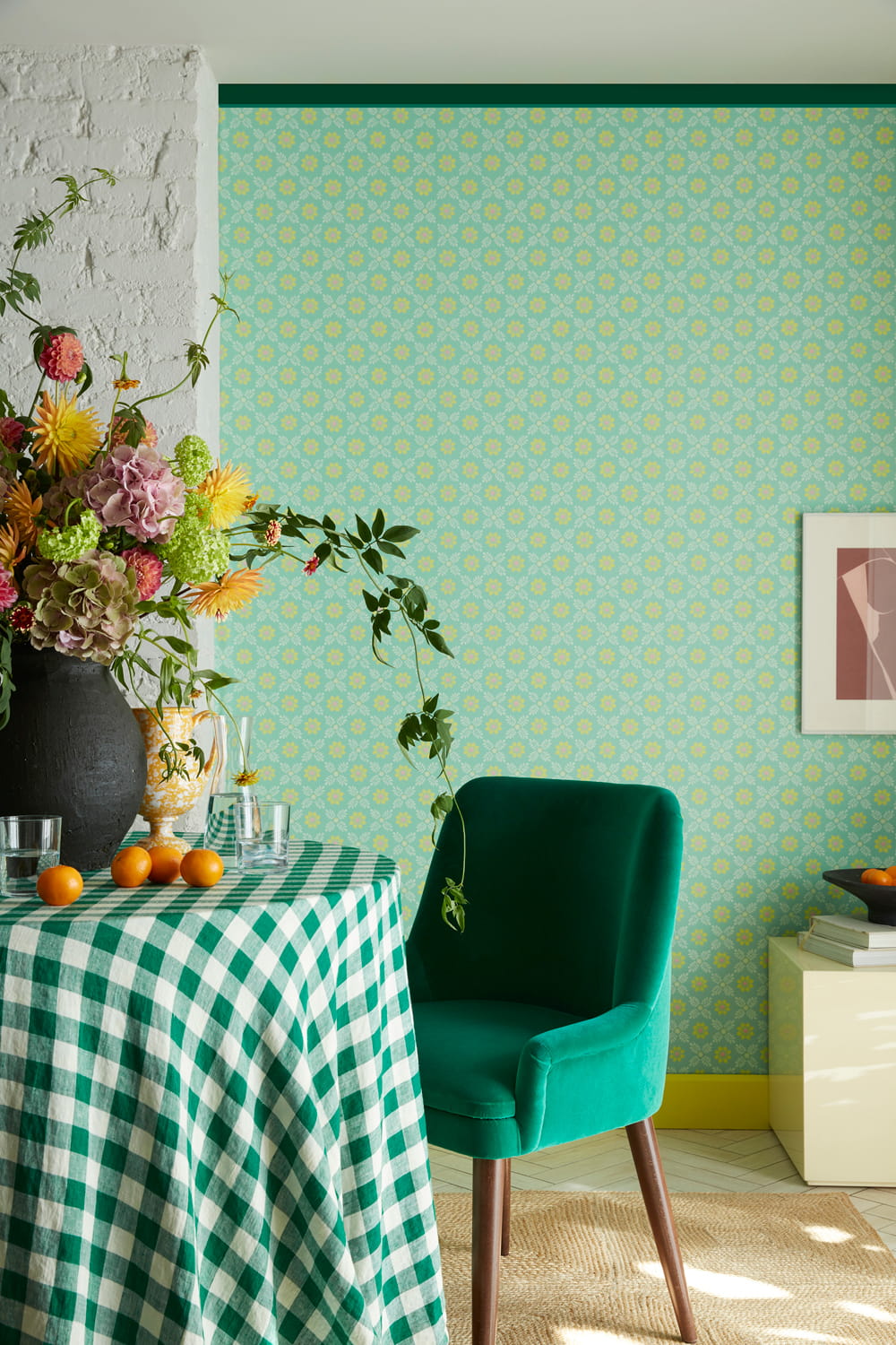 Tapete Ditsy Block - Green Verditer