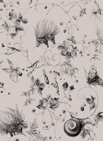 Tapete Jardin Les Arabesques - Taupe
