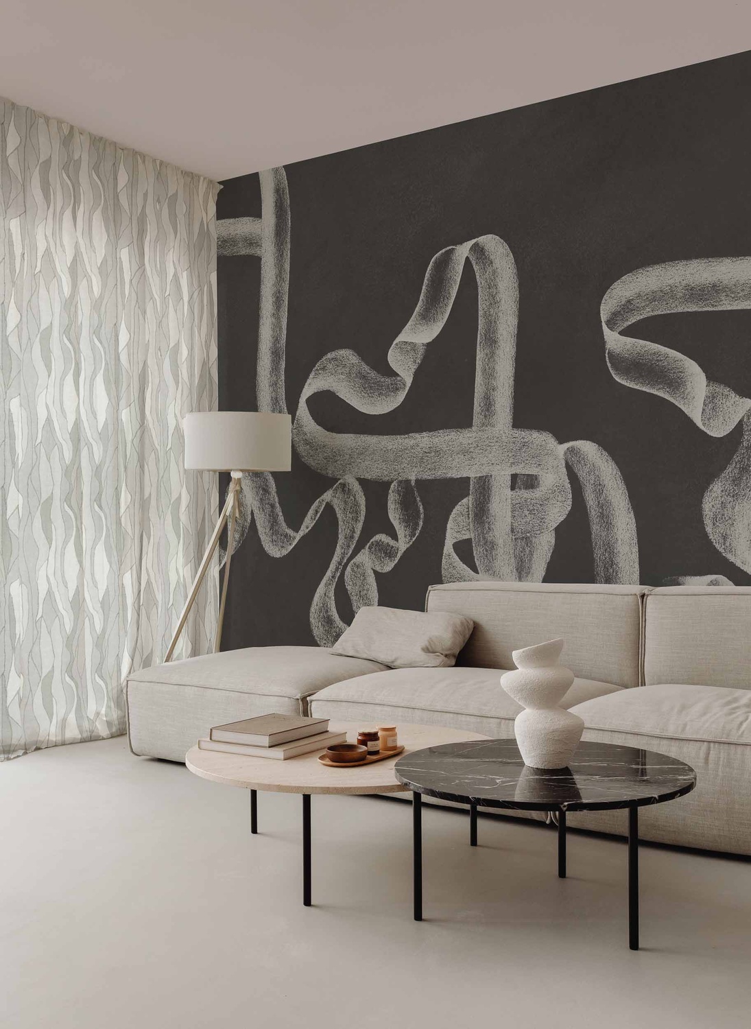 Stoff Collage - Pearl