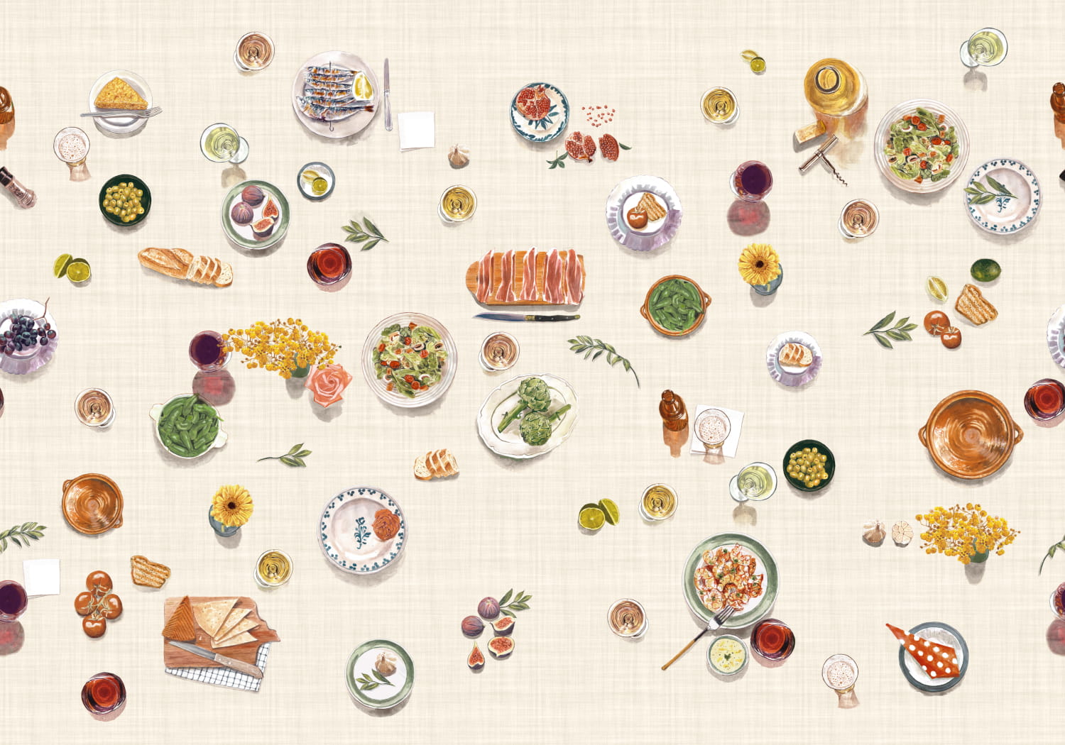 Wandbild Tapeo - White