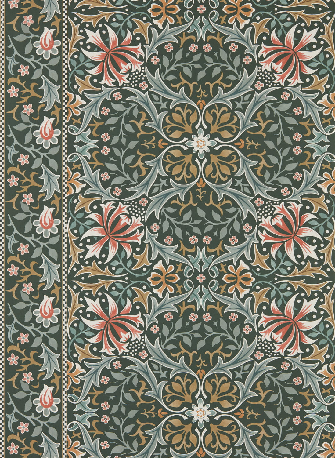 Tapete Walthamstow - Forest/ Teal