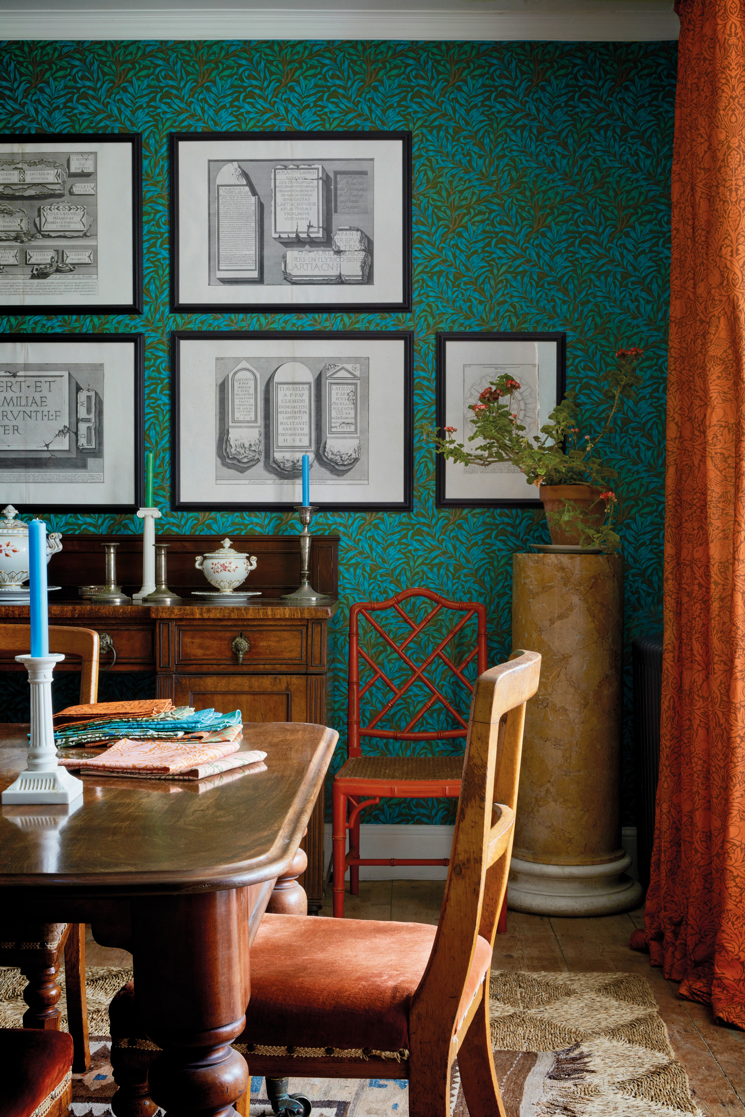Tapete Willow Bough - Olive/ Turquoise