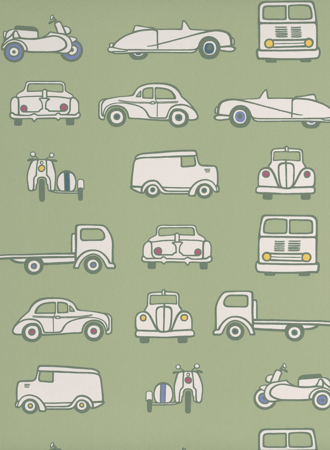 Tapete Road Trip - Pea Green