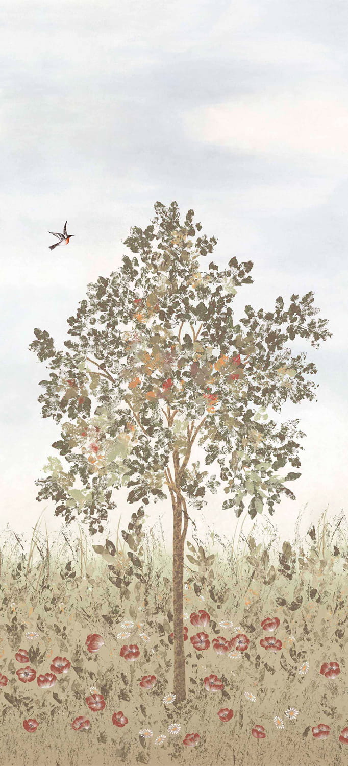 Wandbild Fresco - Sepia Panel A