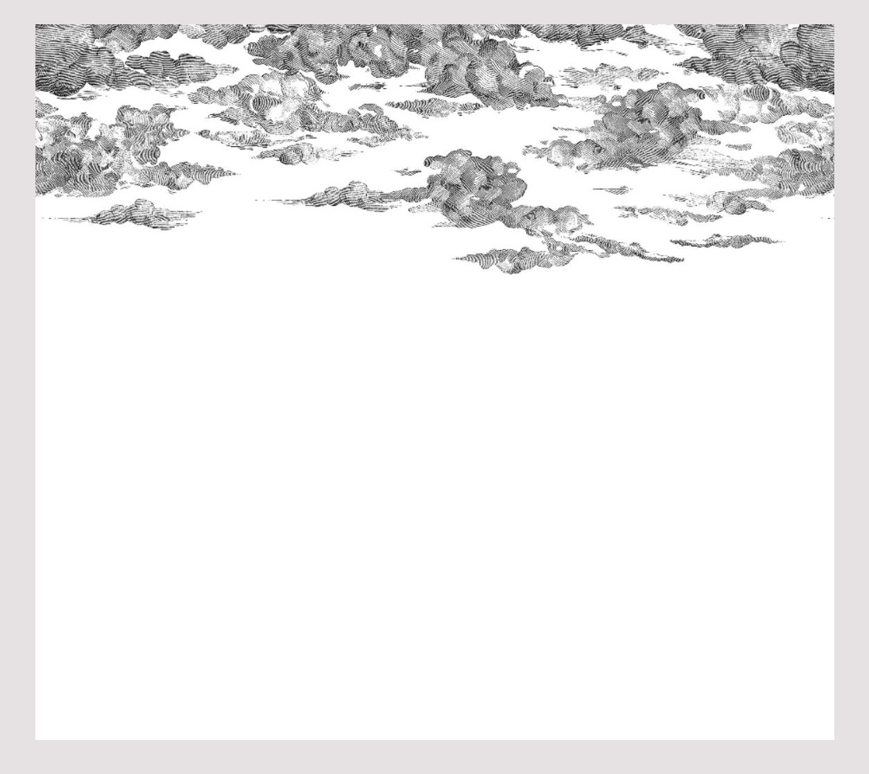 Wandbild Cotton Skies - Black