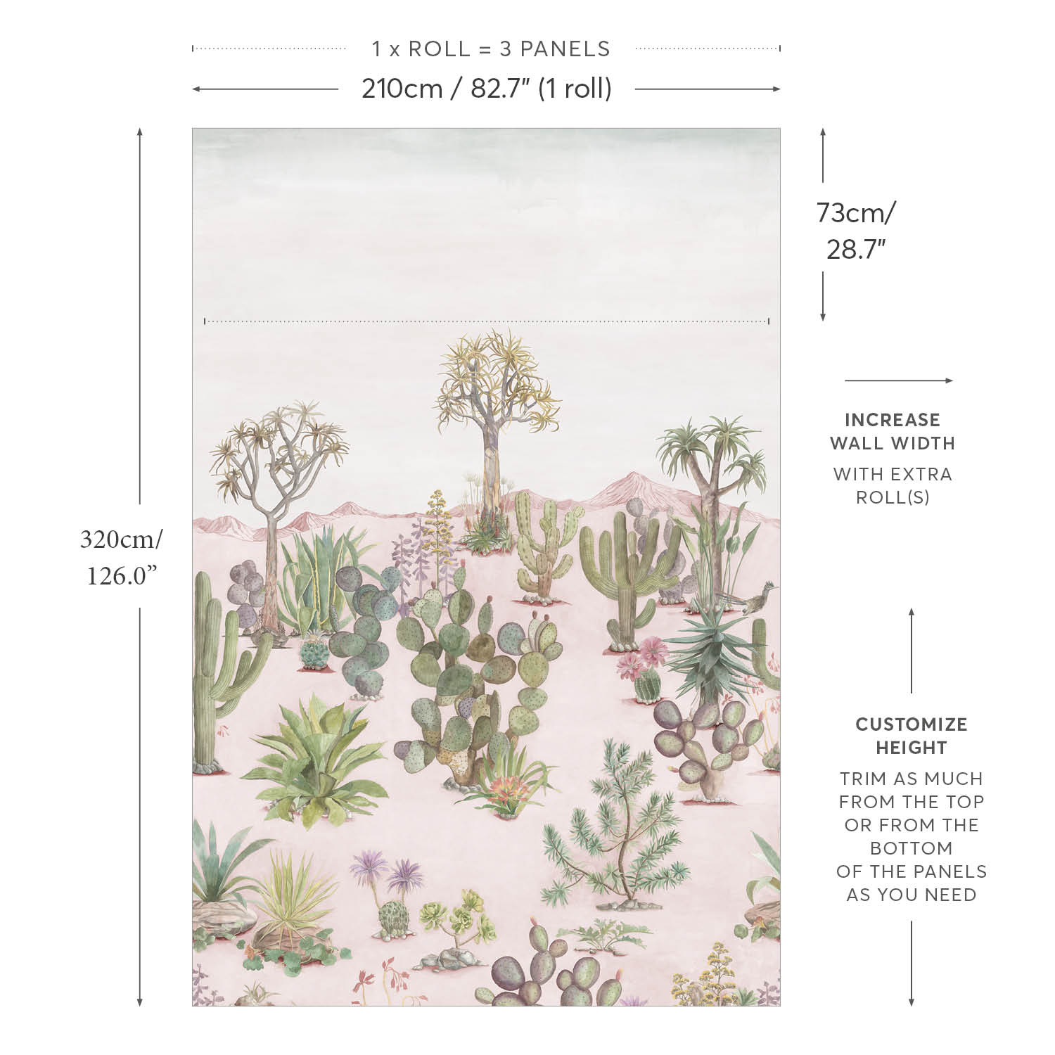 Wandbild Desert - Pink Sand