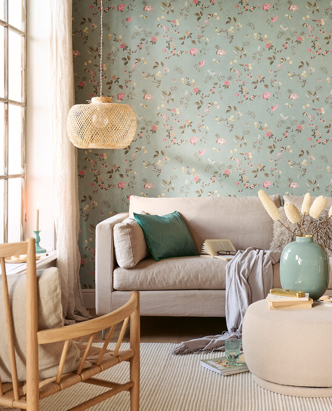 Tapete Tokyo Blossom - Jade Green