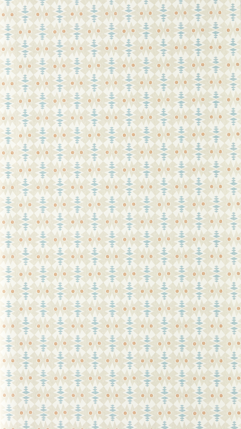 Tapete Owl & Butterfly - Pebble/ Coast Blue