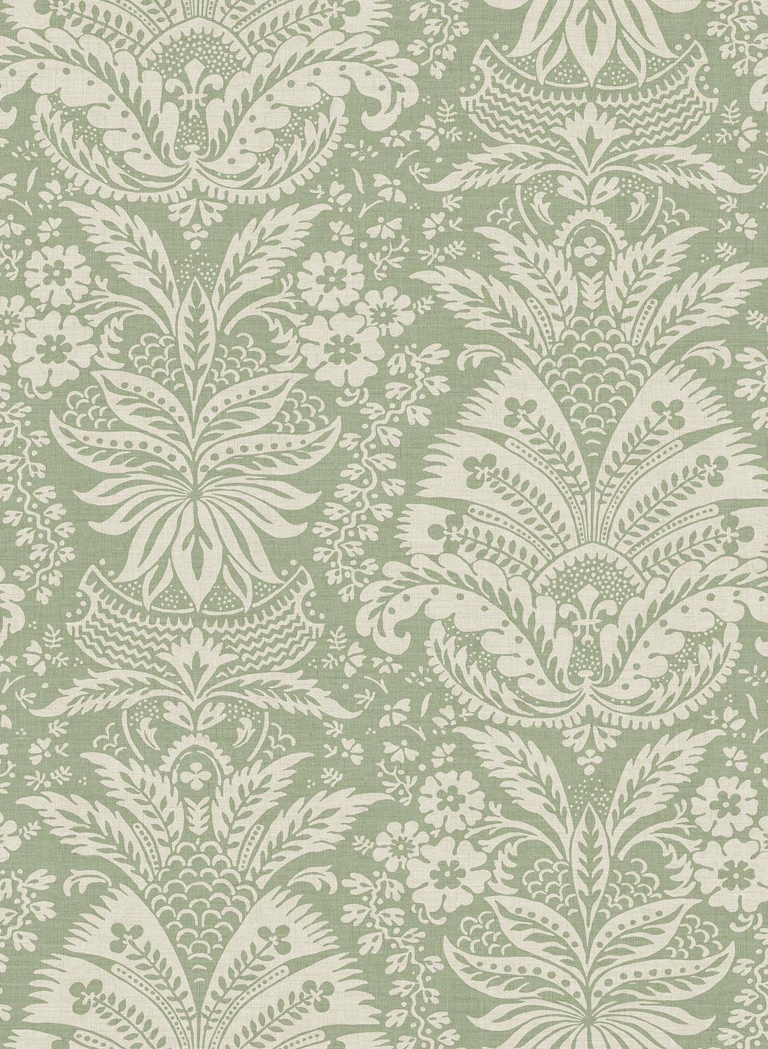 Tapete Bourton Damask - Yellow
