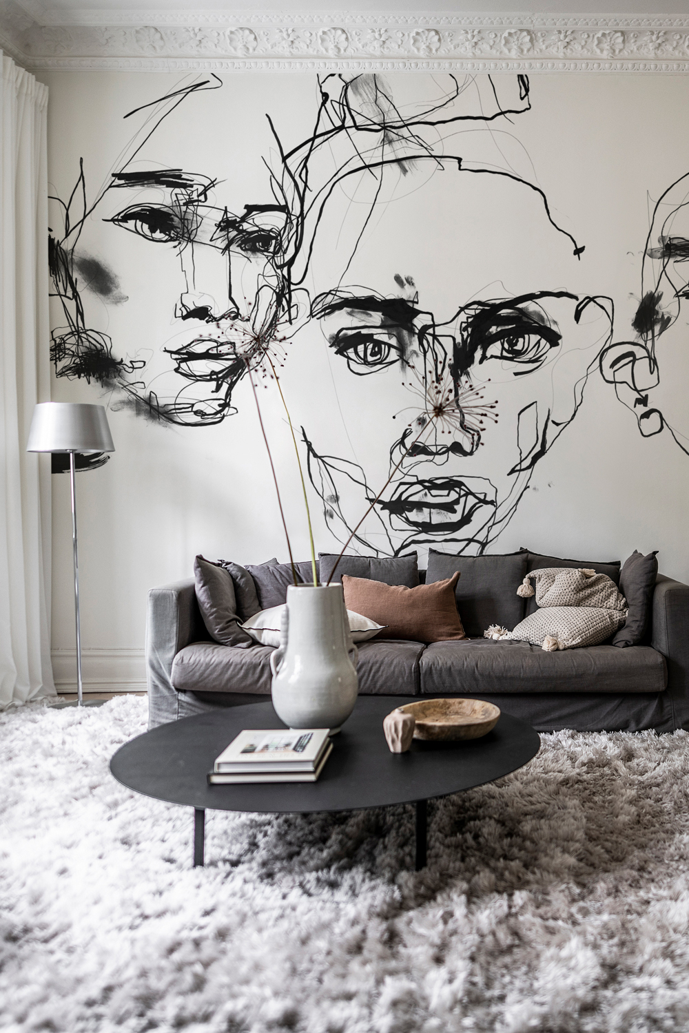 Wandbild Ottoman Bozetto - Graphite