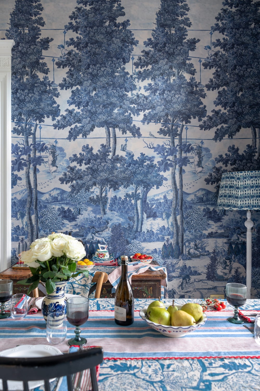 Wandbild Toile du Carpathians - Indigo