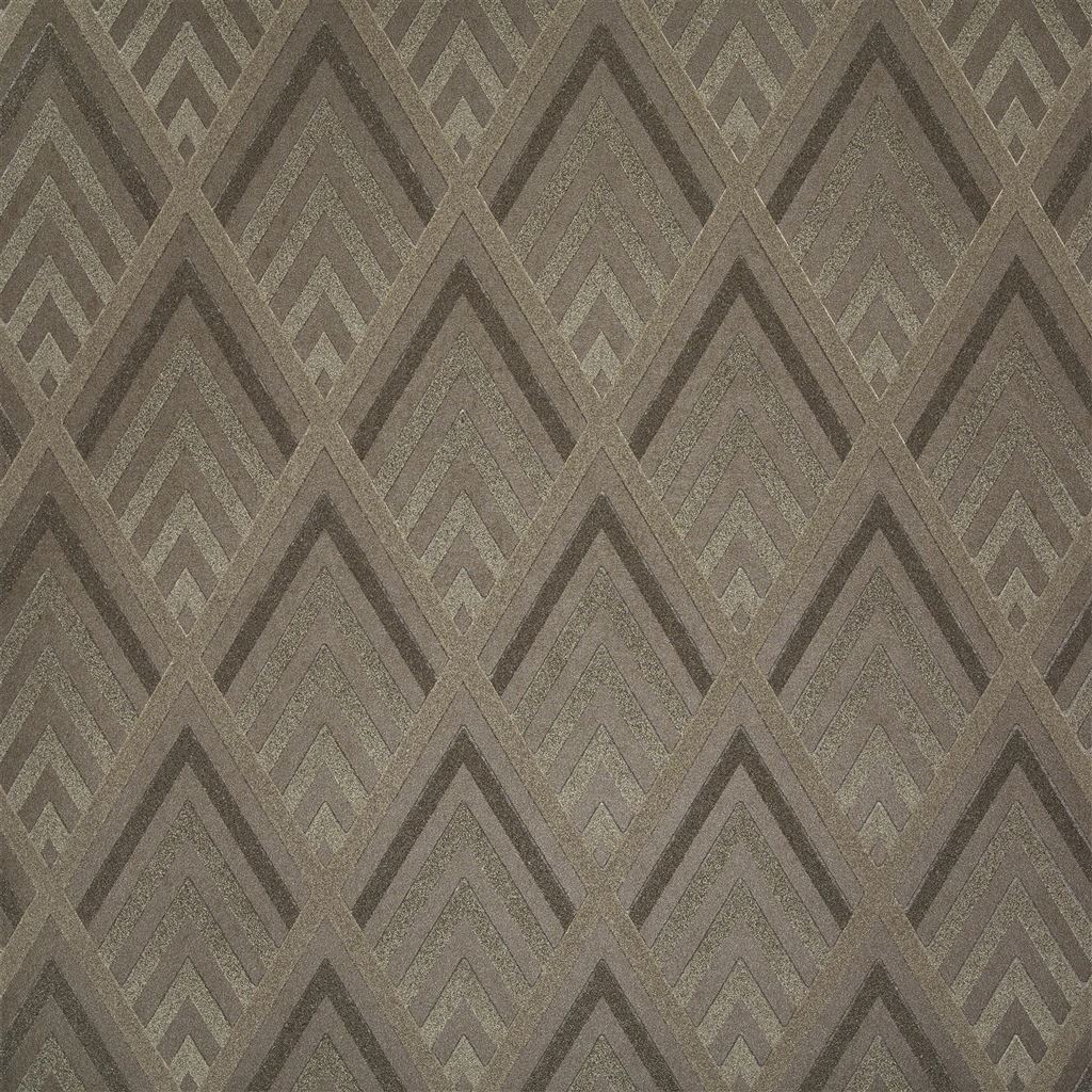 Tapete Jazz Age Geometric - Bronze metallic