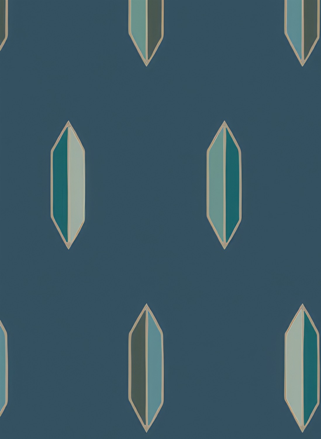  - Turquoise & Gilver on Navy