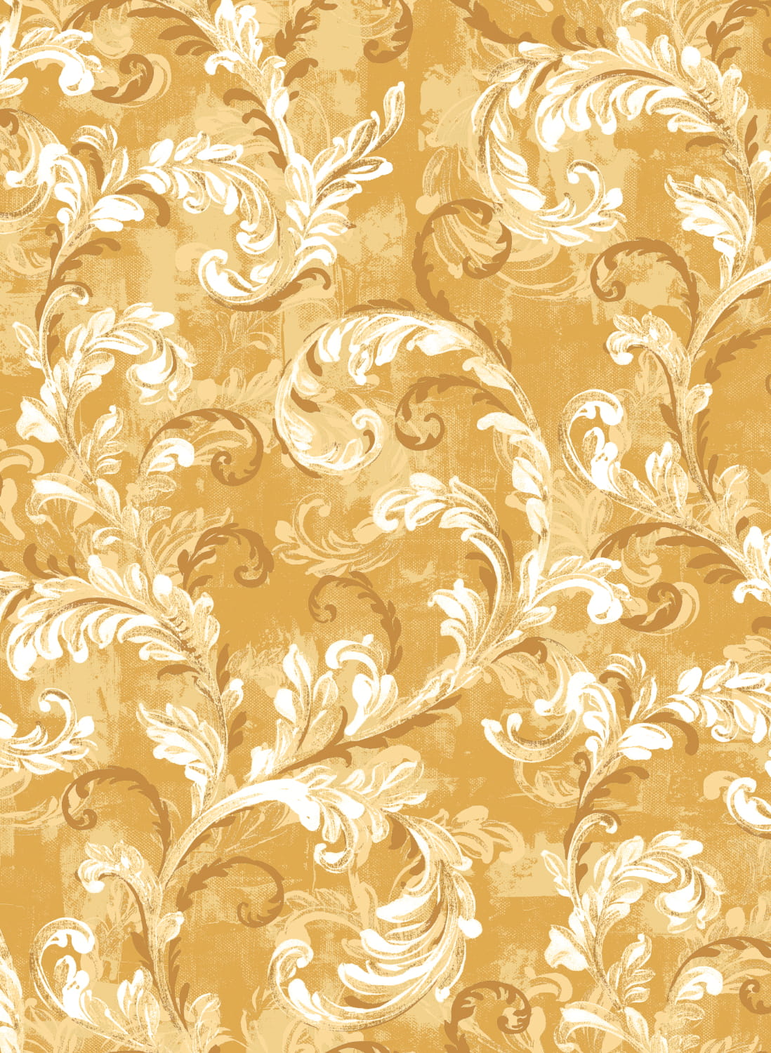 Tapete Byzantine Damask - Mustard