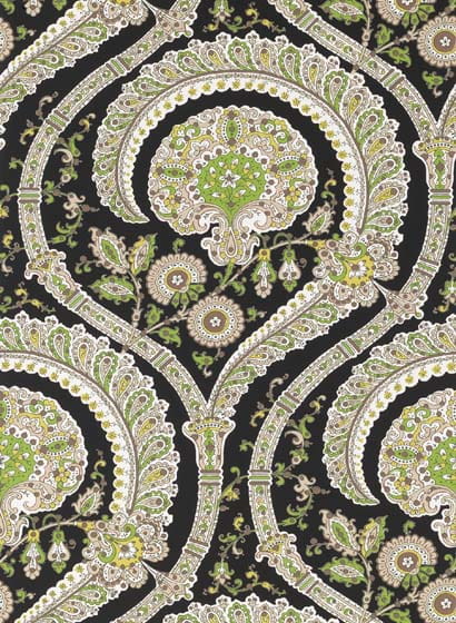 Tapete Les Indiennes - Black/ Green