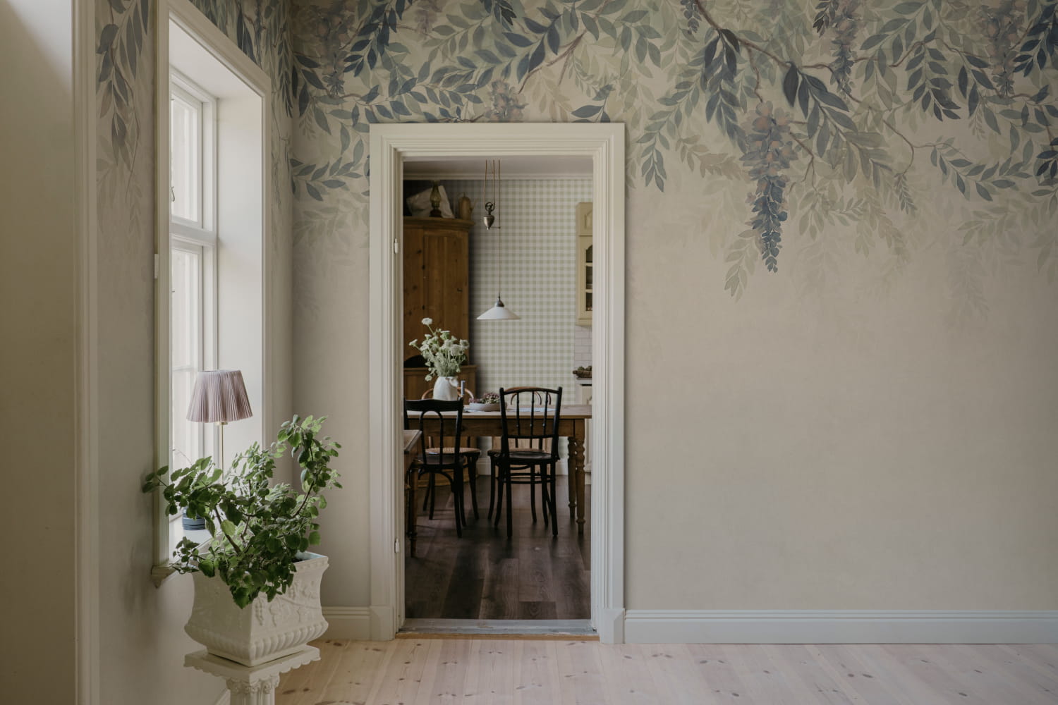 Wandbild Wisteria - Blue