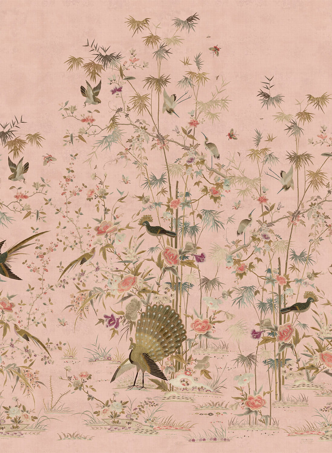 Wandbild Chinoiserie Garden - Pink