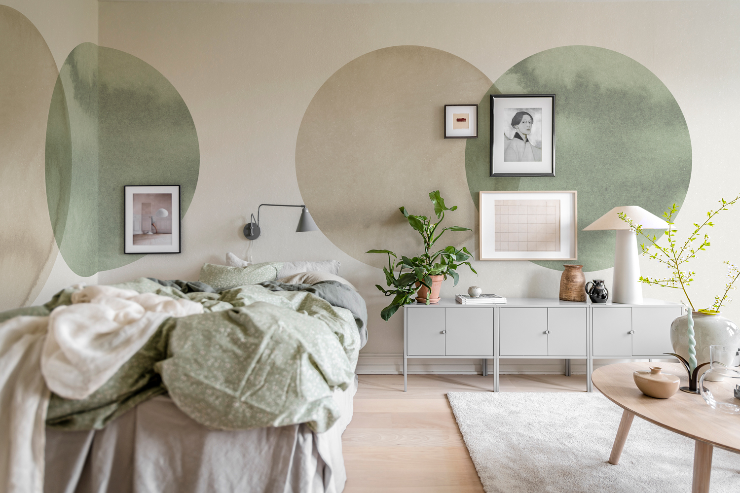 Wandbild Eclipse - Beige Green