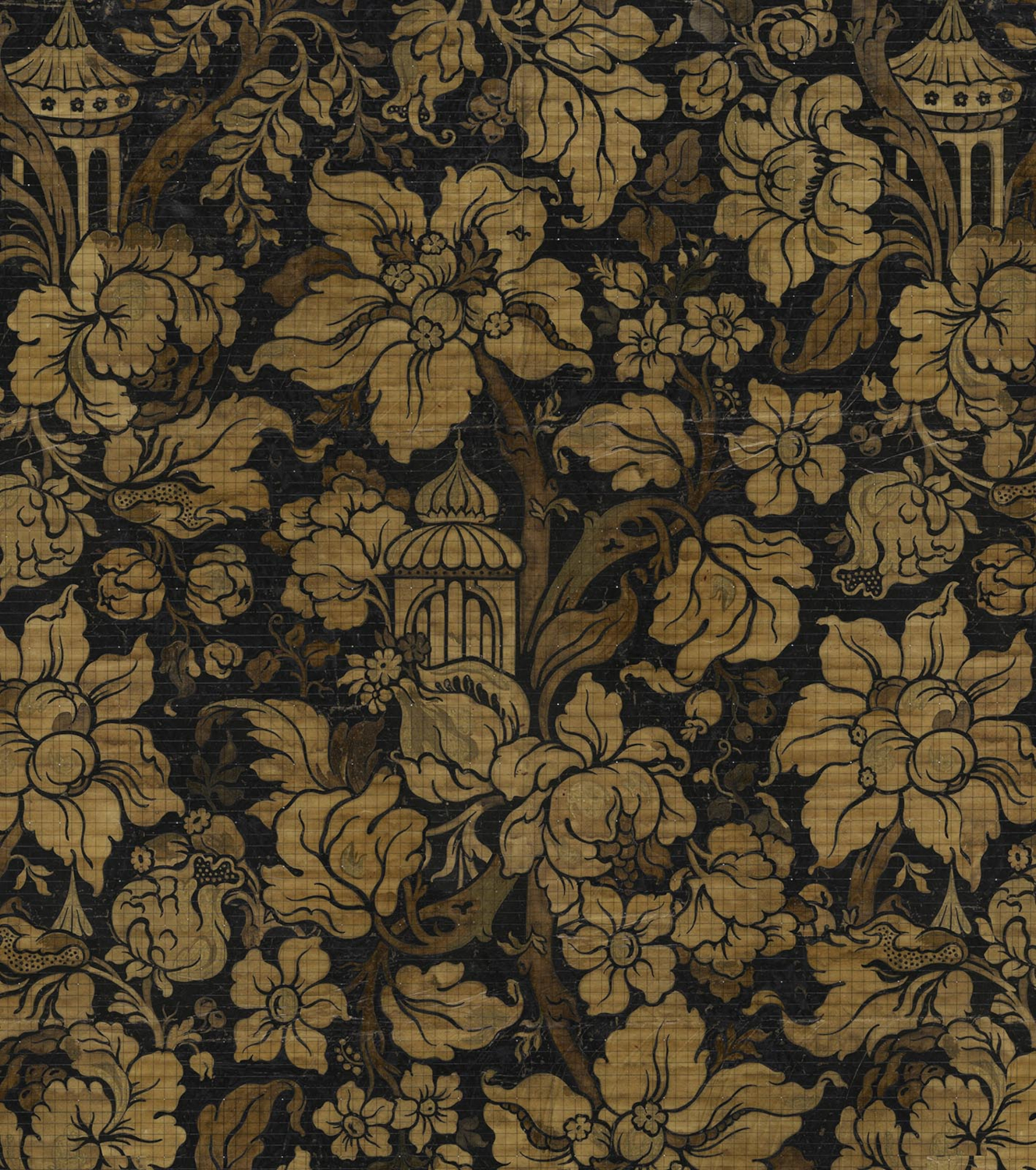 Wandbild Big Pattern Paradis Noir - 6 Drops