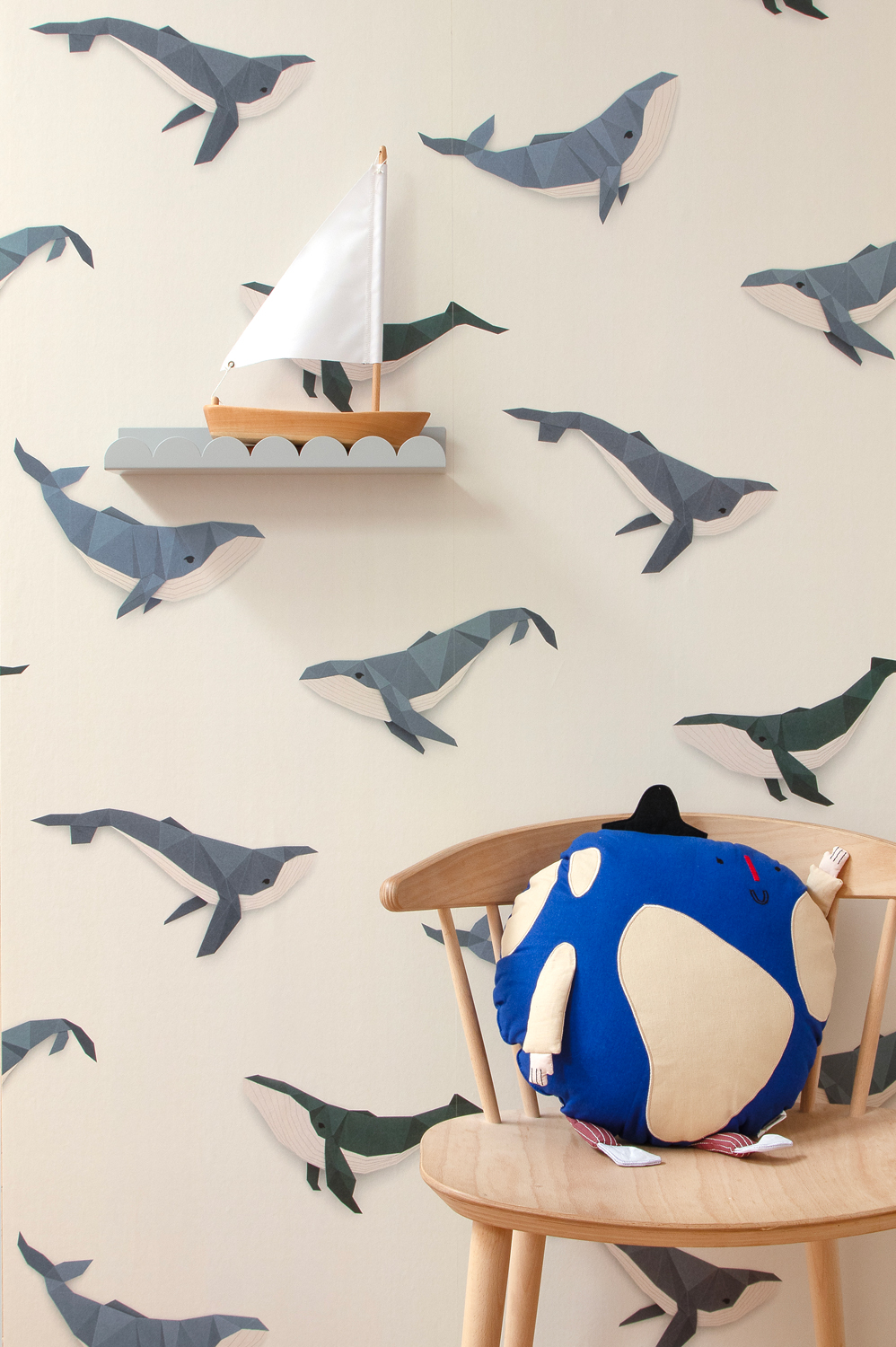 Tapete Whale / Walvis - Cream / Crème