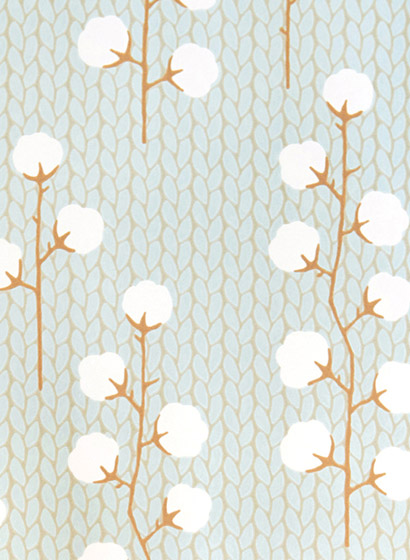 Tapete Sweet Cotton - Soft Blue/ Grey/ Brown/ Cream White