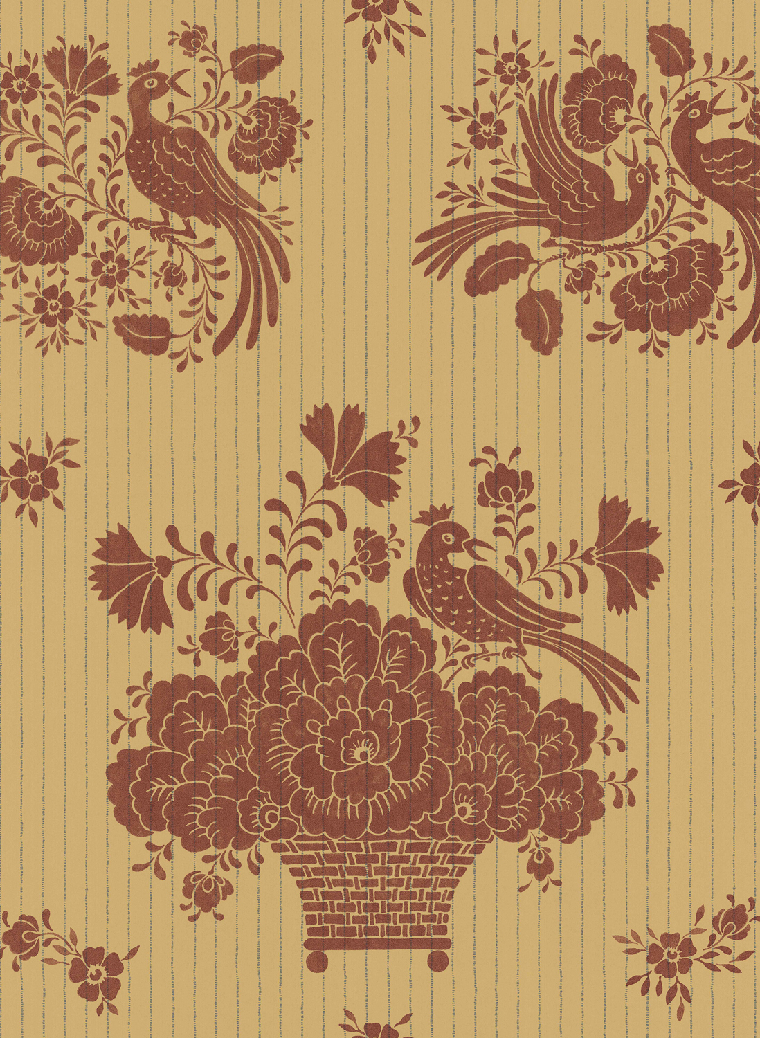 Tapete Birds Nest - Falu Red