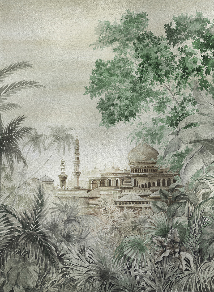 Wandbild Taj Majal Metallics - Silver