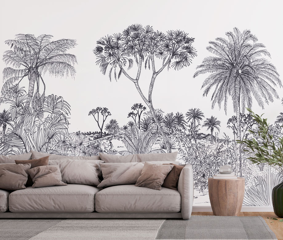Wandbild Savane - Slate