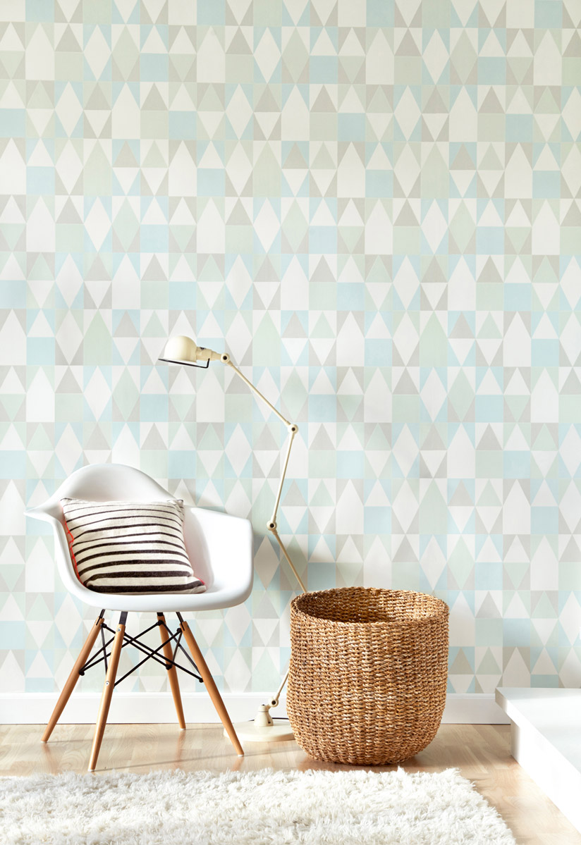 Papier peint Alice - Soft Grey/ Light Beige/ Cream White