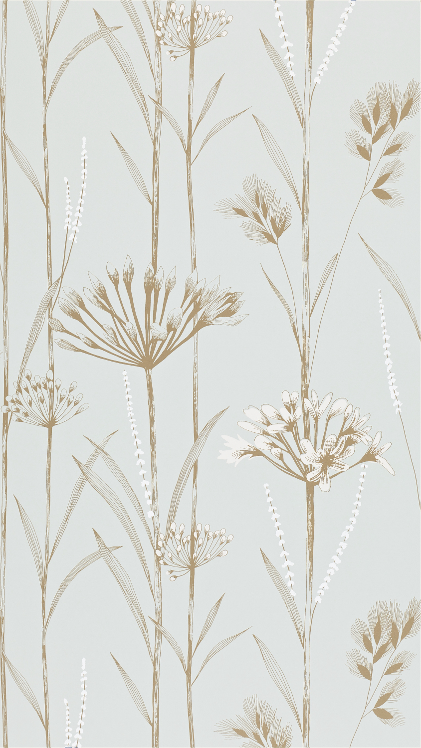 Tapete Gardinum - Seafoam/ Chalk/ Gold
