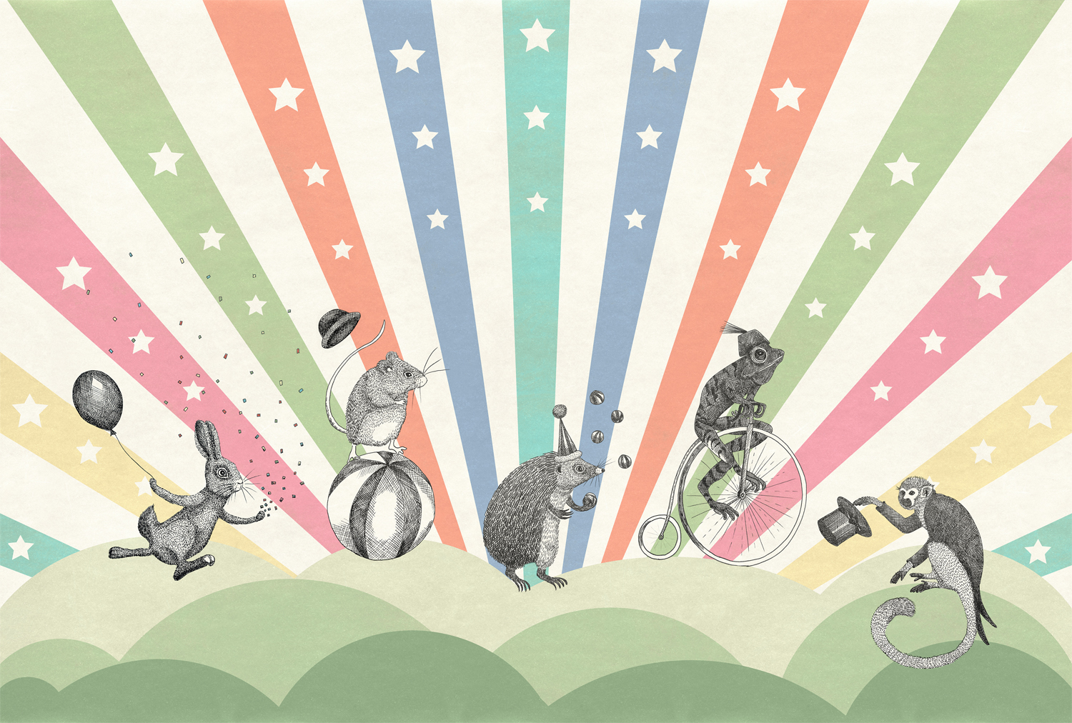 Wandbild Circus - Rainbow