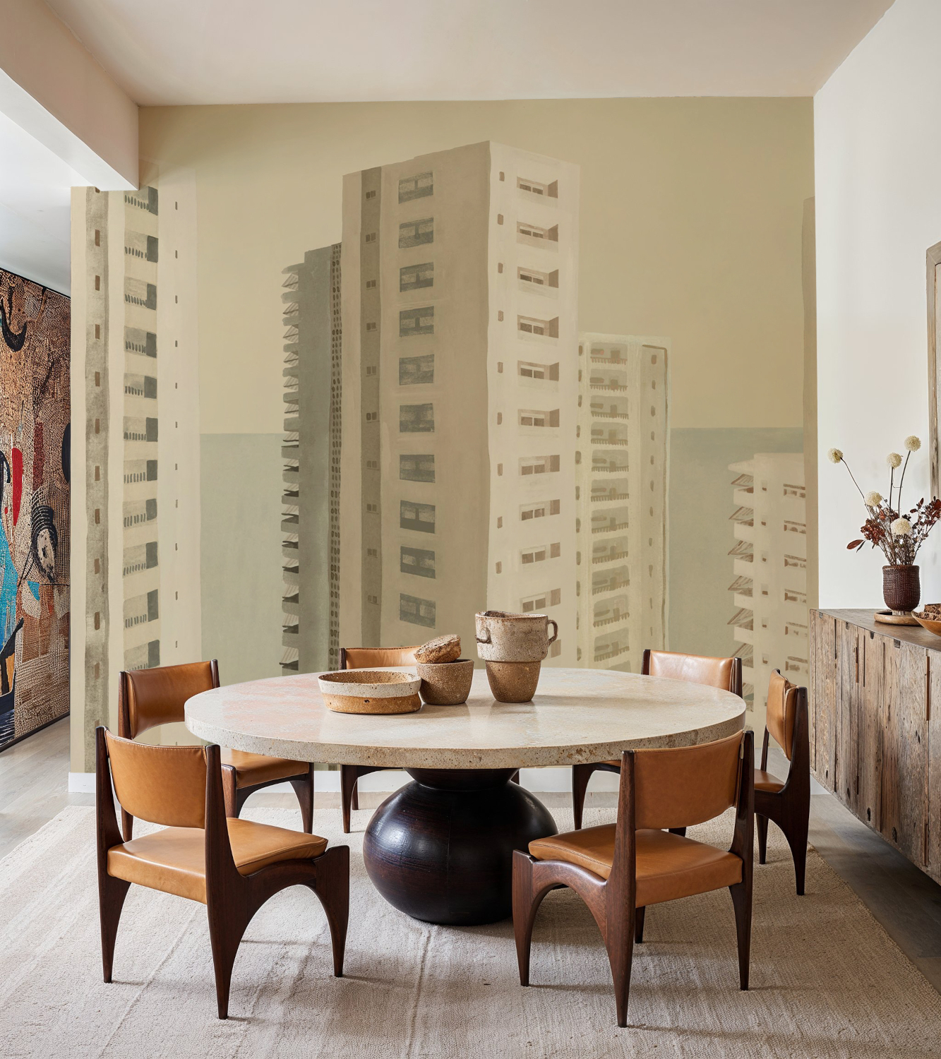 Wandbild Benidorm - Beige