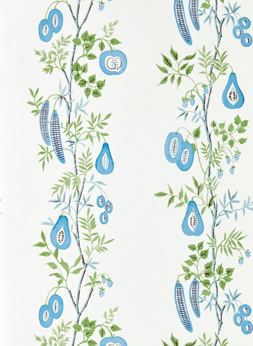 Tapete On The Vine - Cornflower/ Kelly Green