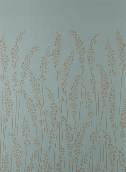 Tapete Feather Grass - Green Blue/ Light Gray
