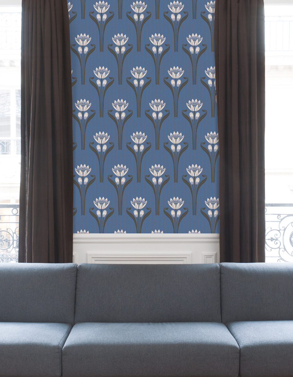 Tapete Tulipes - Bleu
