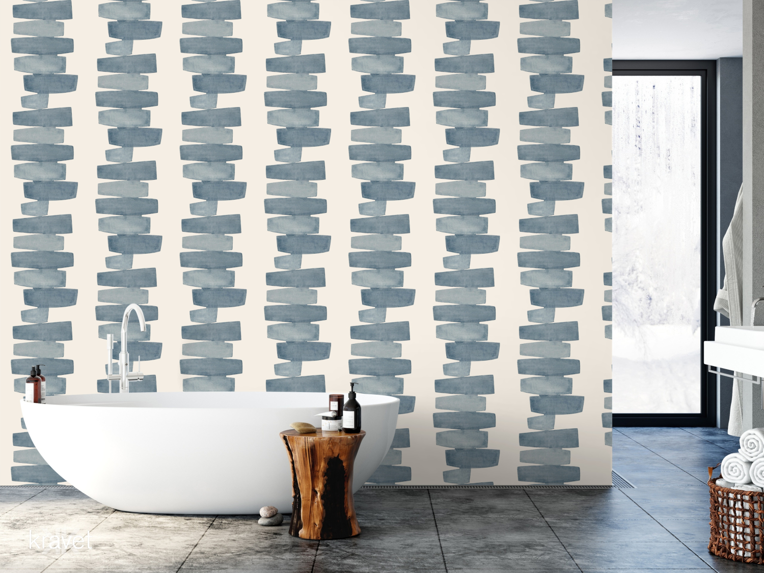 Tapete Stacked - Slate
