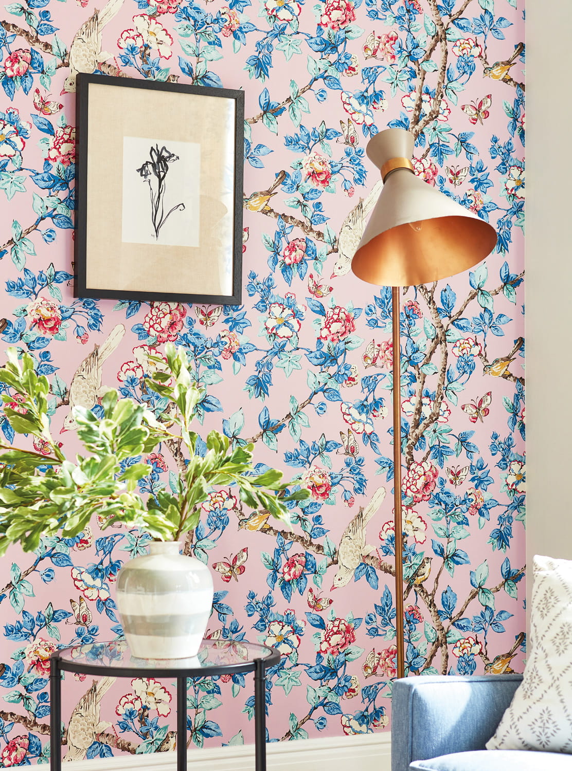 Tapete Caverley - Rose/ French Blue