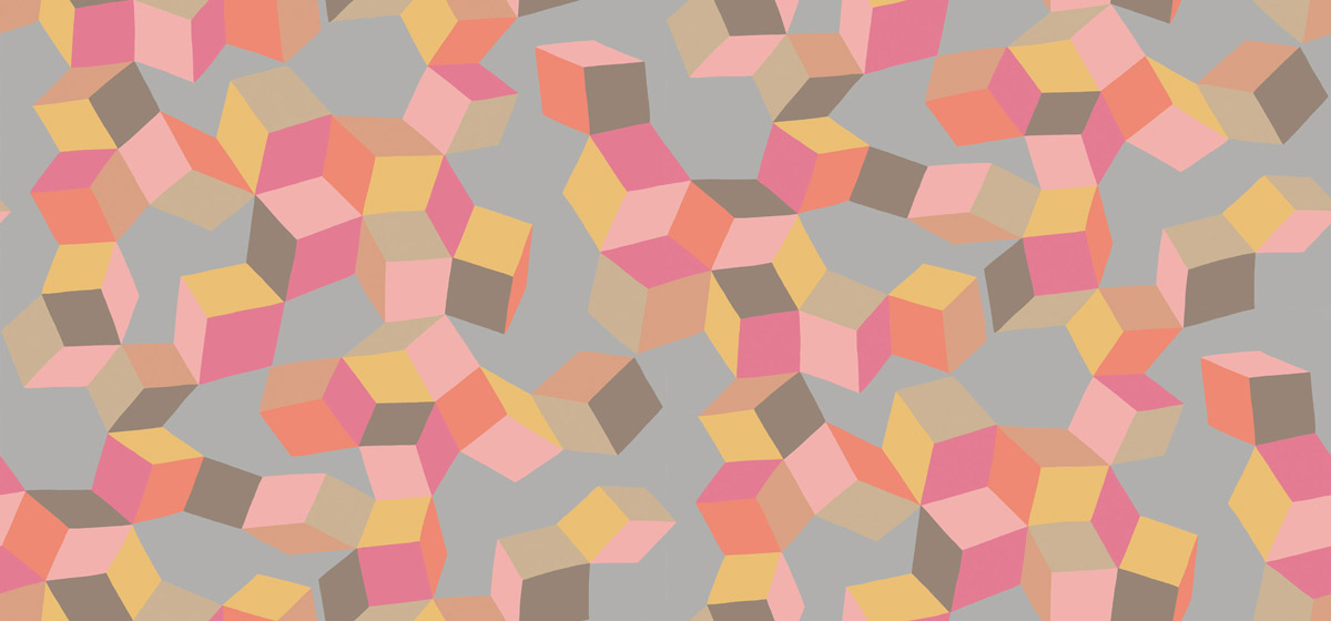 Tapete Puzzle - Pink & Orange