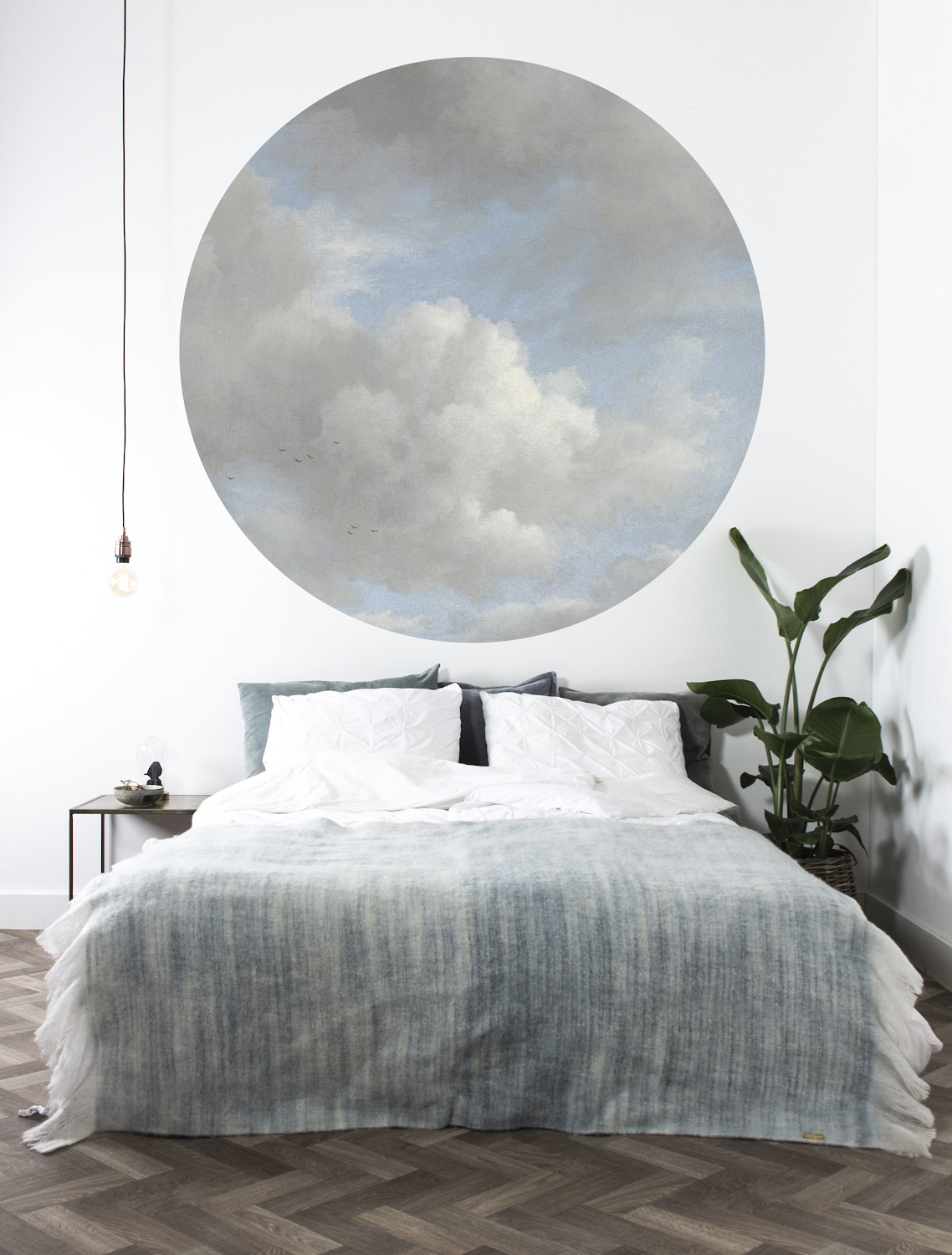 Wandbild Golden Age Clouds 2 Circle - Multicolor - Ø 1,9m