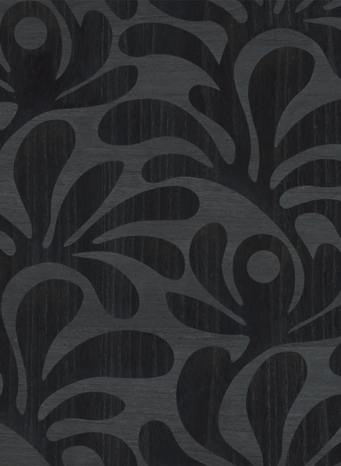 Tapete Woodblock Beetle Fern - Ebony