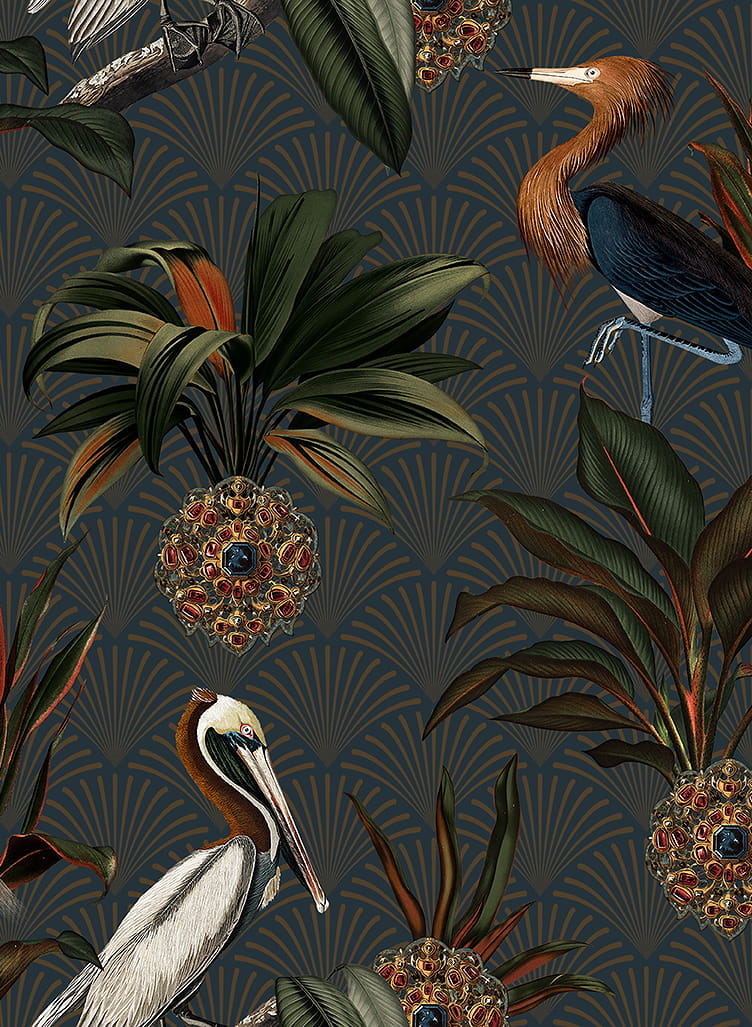 Tapete Sapphire Birds - 2279