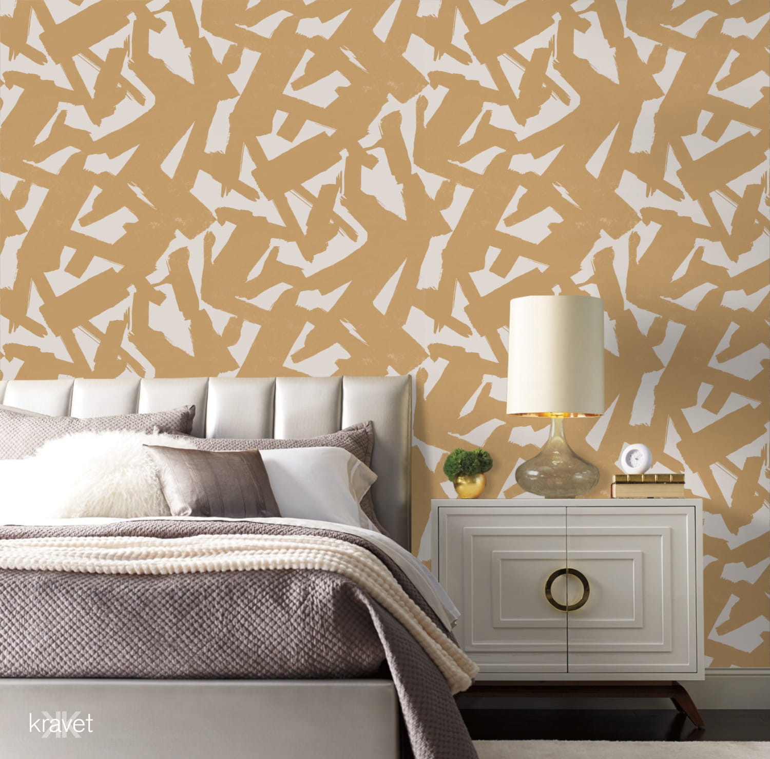 Tapete Bold Lines - Camel