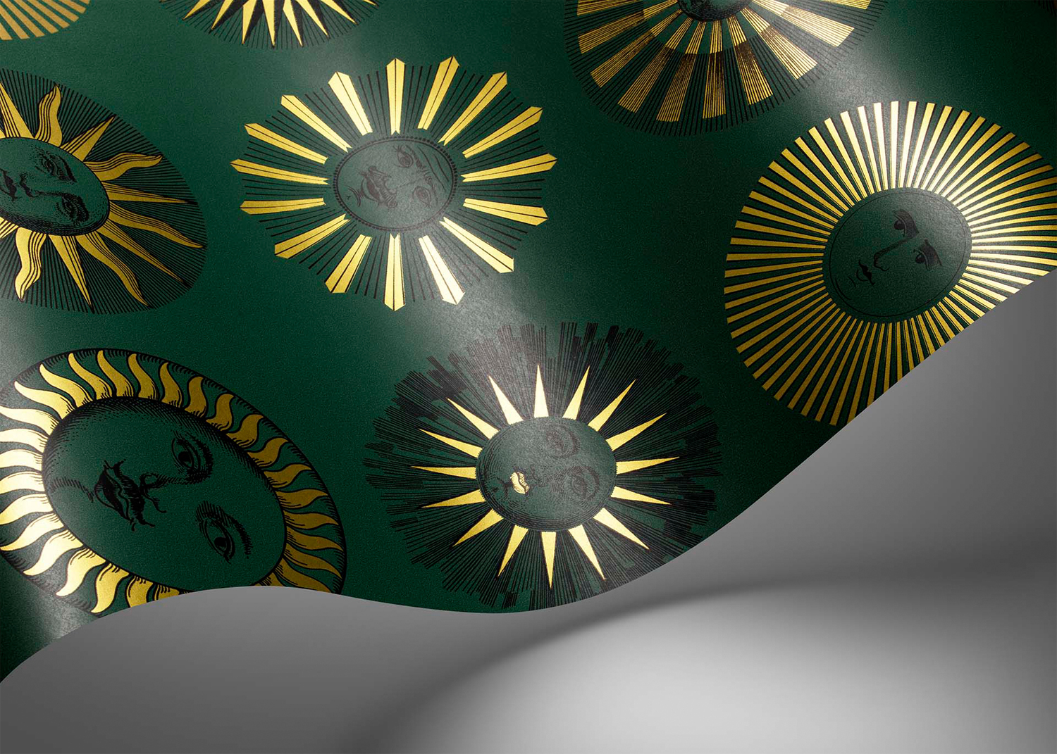Tapete Soli - Emerald/ Gold