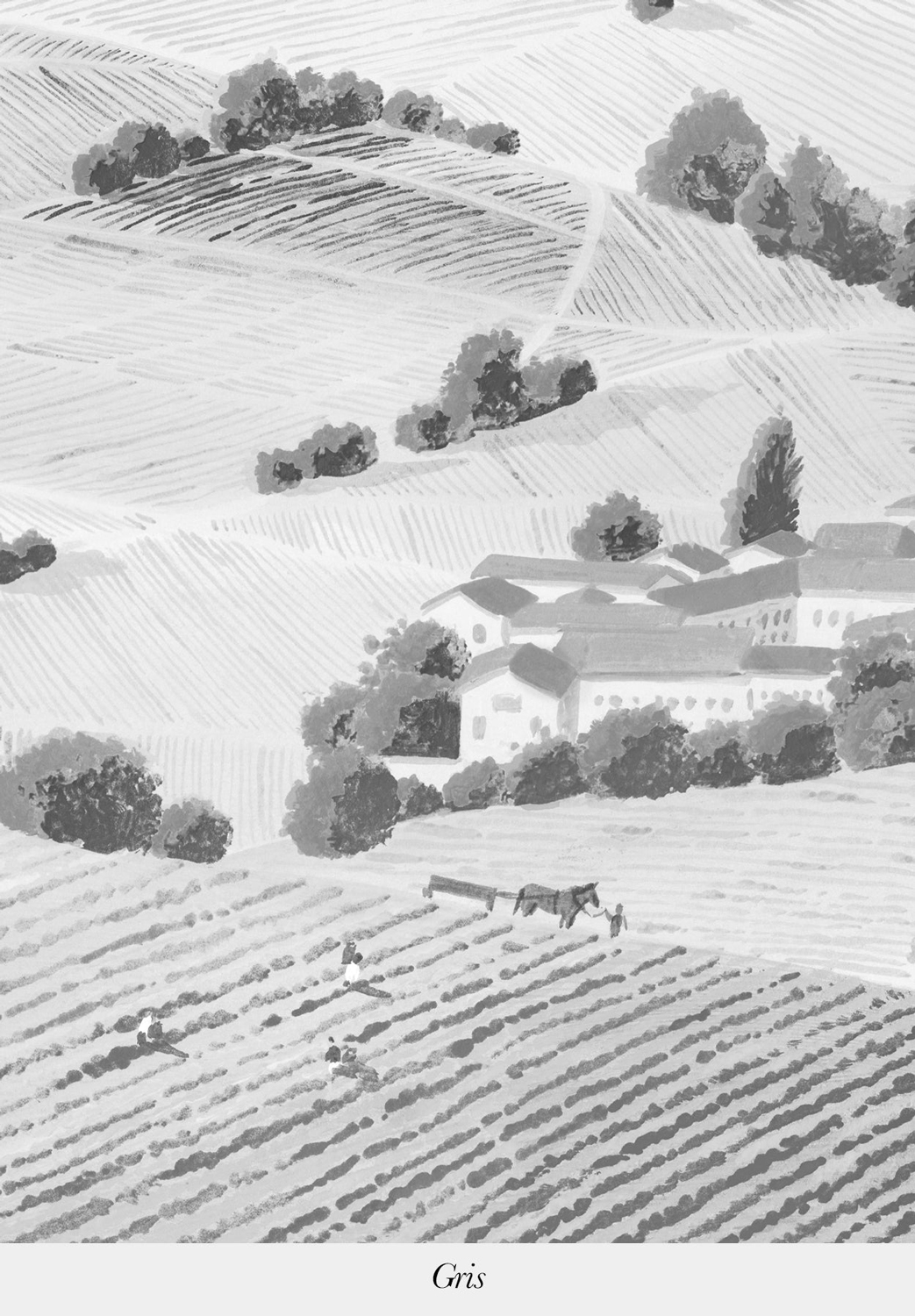 Wallpaper Vendanges - Gris Panel A